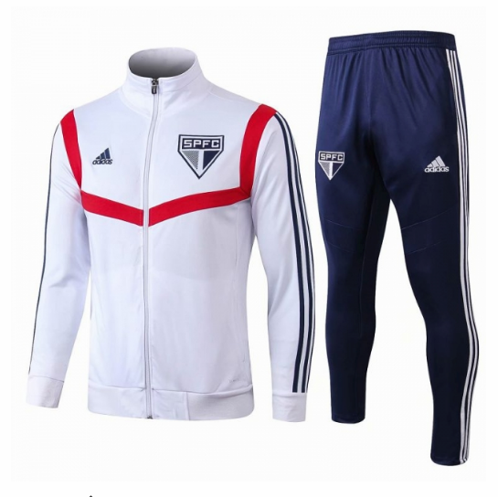 2019-2020 Veste de survêtement d'entraînement Sao Paulo costume blanc